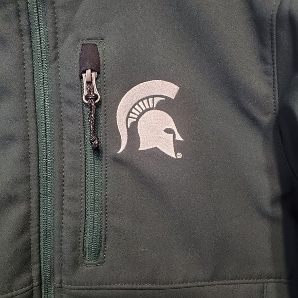 Columbia Michigan State Spartans Jacket Mens Small Football Softshell Full Zip - Picture 6 of 16